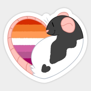 Lesbian Pride Rat Sticker